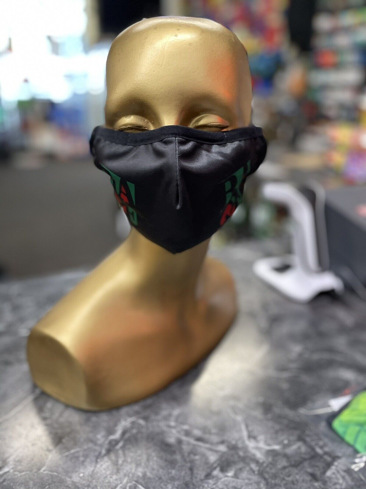 BLACK RED GREEN RAGE R.A.G.E BLACK MASK WASHABLE CUSTOM FUNNY JOKE RARE RATM