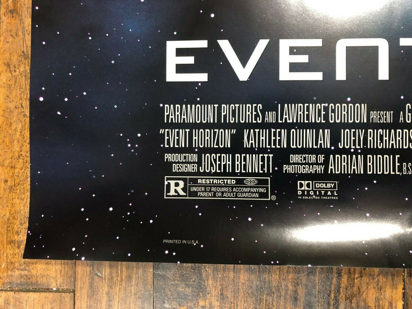 Event Horizon (Paramount, 1997). One Sheet (27" X 41") D/S Poster Classic Sci Fi