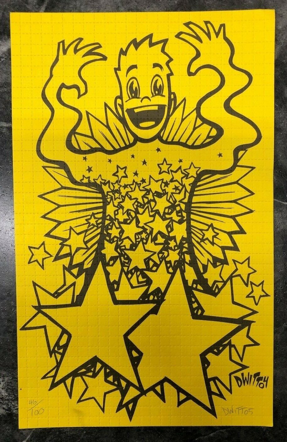 Dwitt - 2005 - Wiggly Star Man On Yellow Grid Paper 