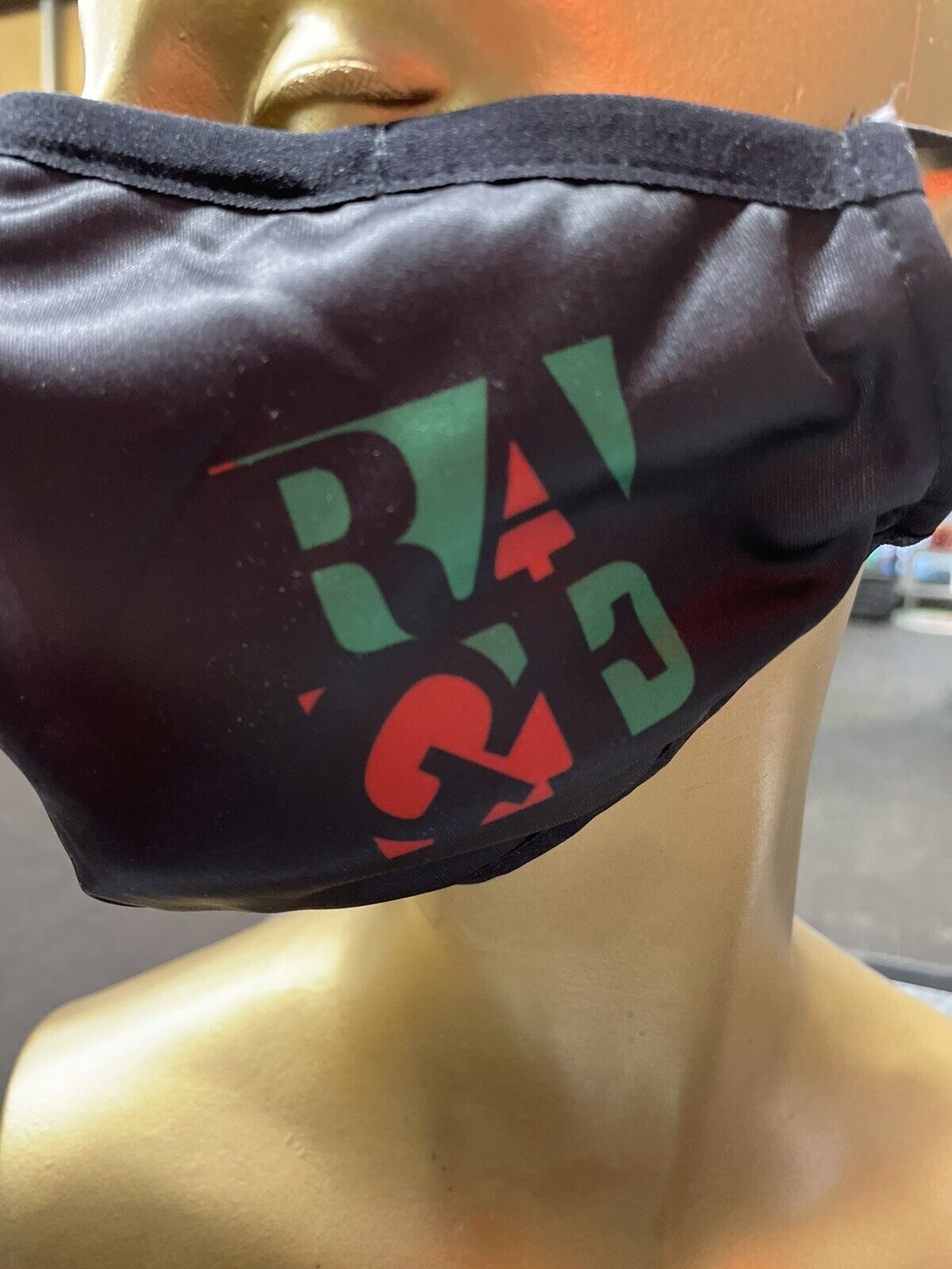 BLACK RED GREEN RAGE R.A.G.E BLACK MASK WASHABLE CUSTOM FUNNY JOKE RARE RATM