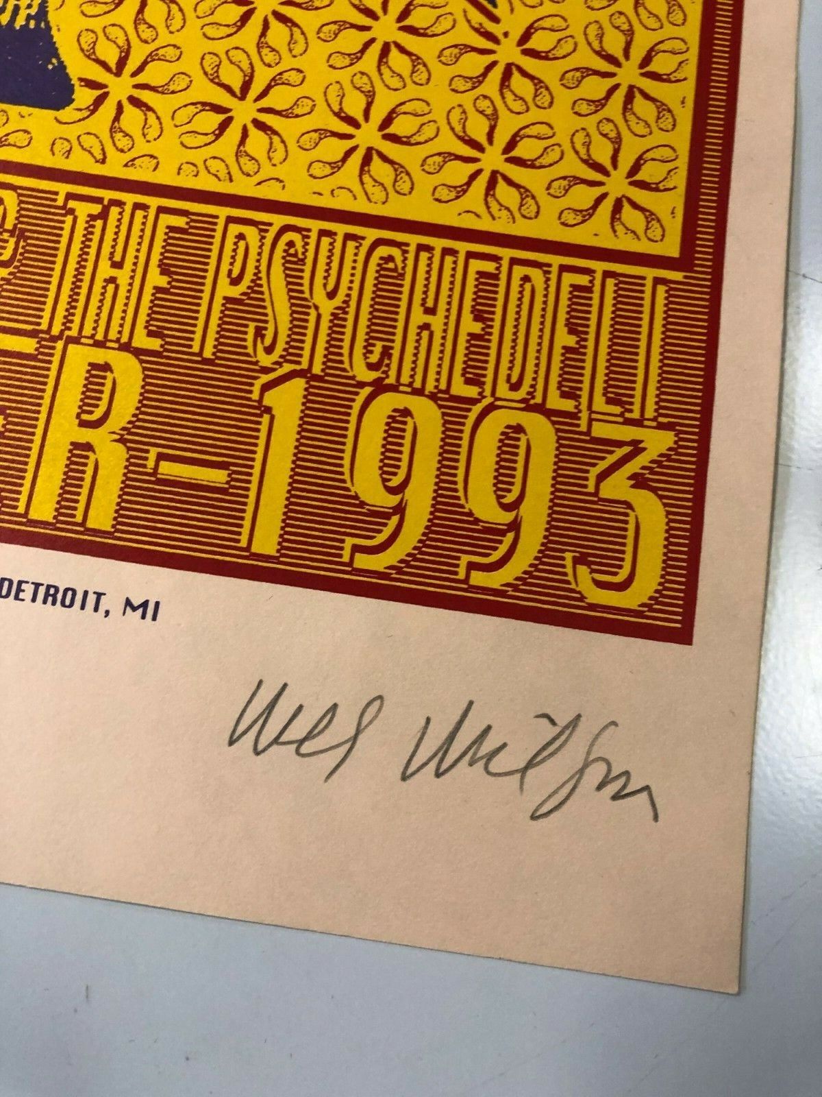 Wes Wilson - 1993 - The First Detroit Joint Show Signed And Numbered Rolled