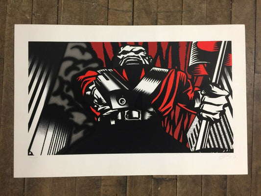 BRUTE Aiden Hughes KMFAS Poster Print Signed Numbered 1997 KMFDM Limited Edition