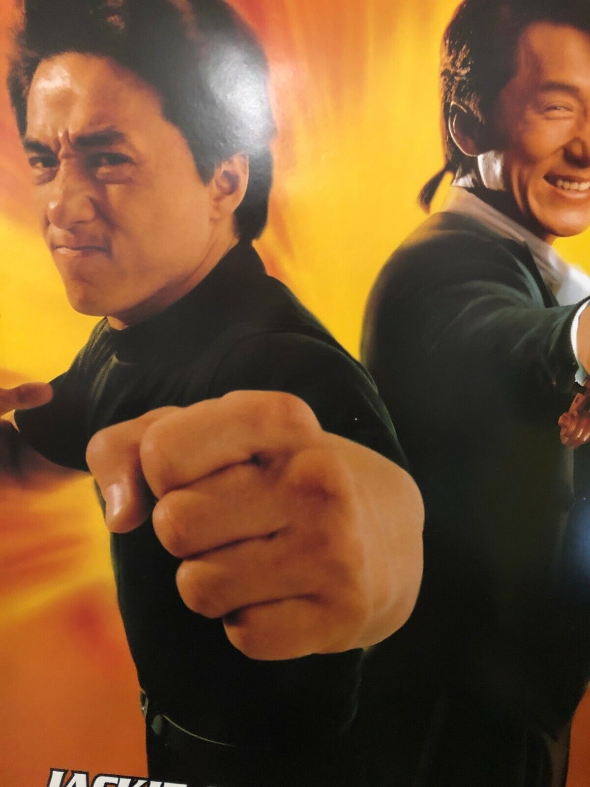 "Twin Dragons" Original Movie Theater Promo Poster Jackie Chan Dimension Films