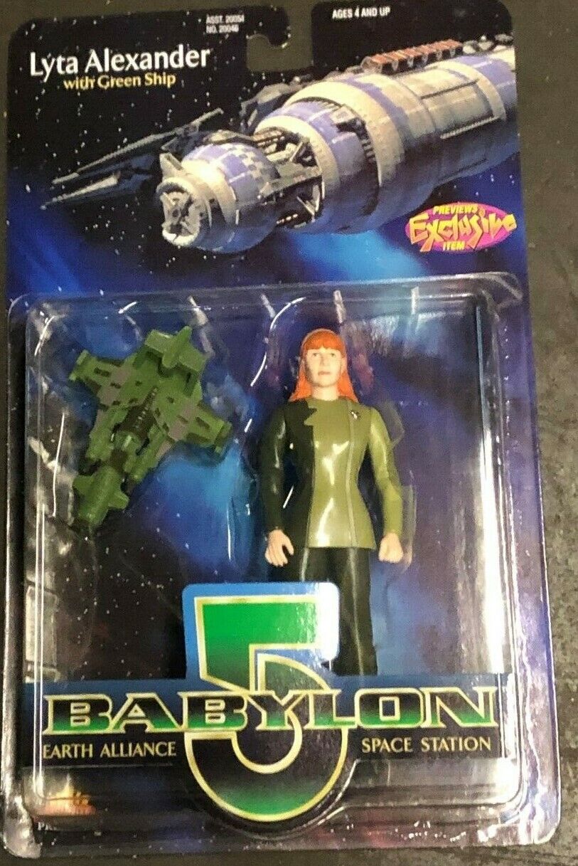 Babylon 5 Lyta Alexander with Green Ship Action Figure NIB Fresh From Box 