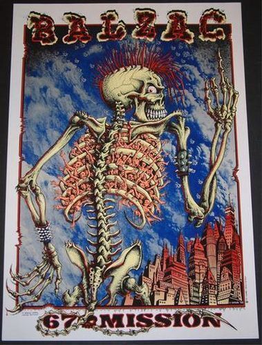 Emek - 1999 - Balzac Concert Poster Balzac, 67 Mission 20" x 30"