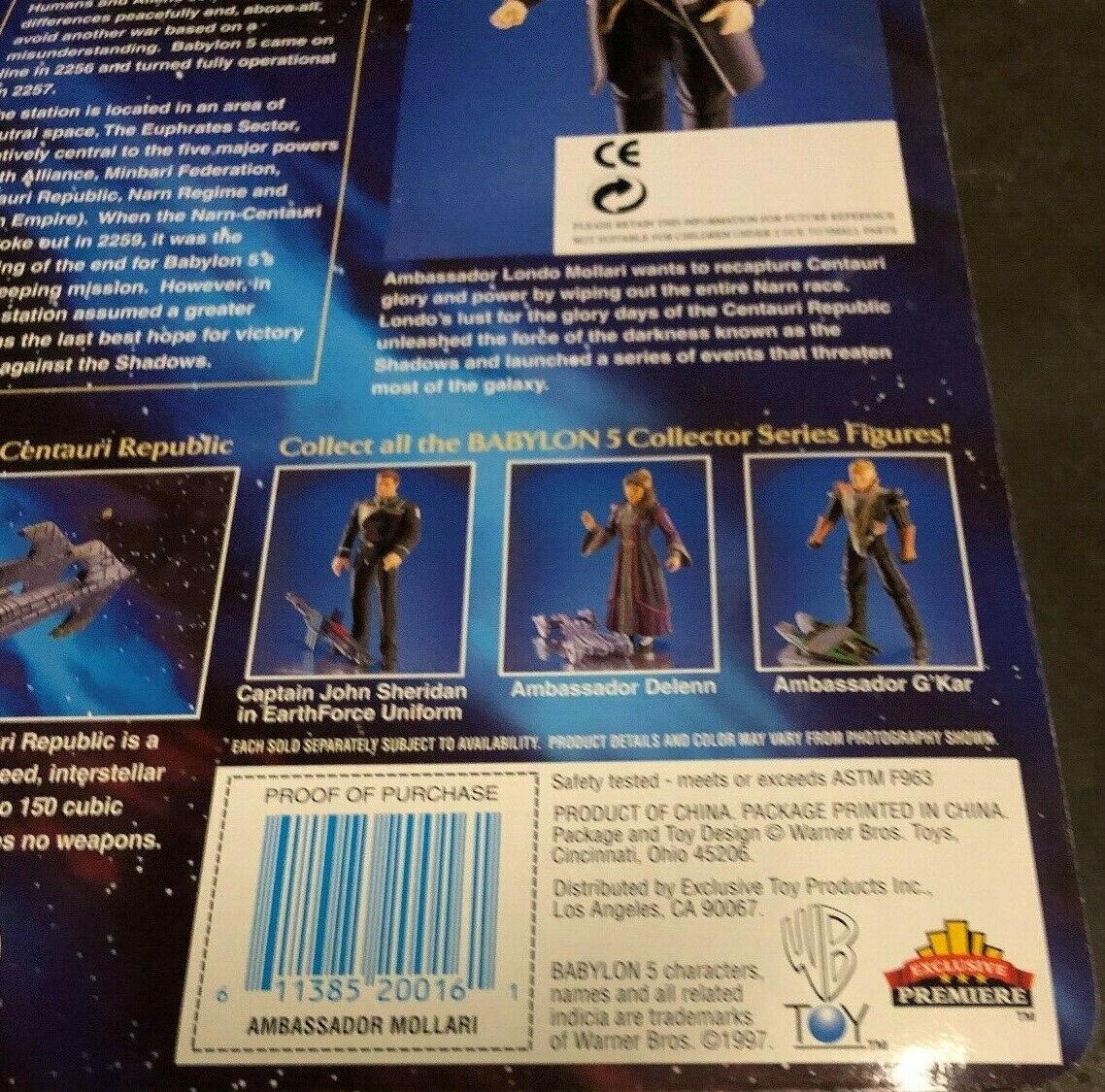 Babylon 5 Londo Mollari With Transport Of Centauri Republic Action Figure NIB 