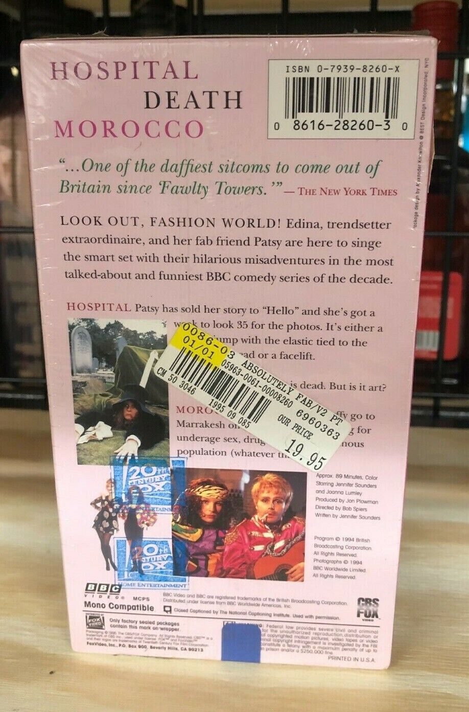 1995 FOX Video VHS "Absolutely Fabulous" Series 2 Part 1 BBC Jennifer Saunders 