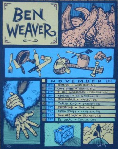 Dwitt - 2011 - Ben Weaver Print Poster Tour Signed Numbered