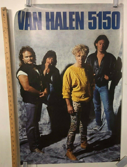 Vintage Van Halen Poster Van Halen 5150 Eddie David Lee Roth Sammy Hagar Rock