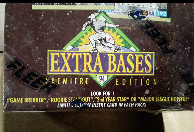 1994 Fleer EXTRA BASES Premiere Edition BASEBALL Full Box Sealed RARE VINTAGE