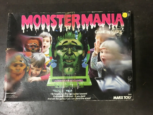 1977 MONSTER MANIA Game by Marx RARE in Box, Monster Mash Face Swap Vintage