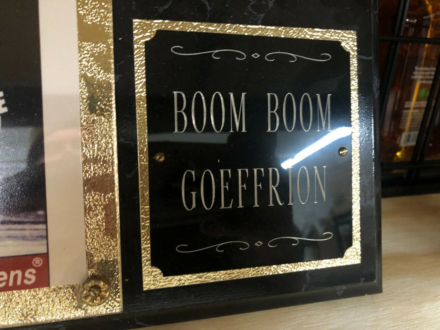 Boom Boom Geoffrion Signed Plaque W/ COA All UItimate Team RW Canadiens NHL 