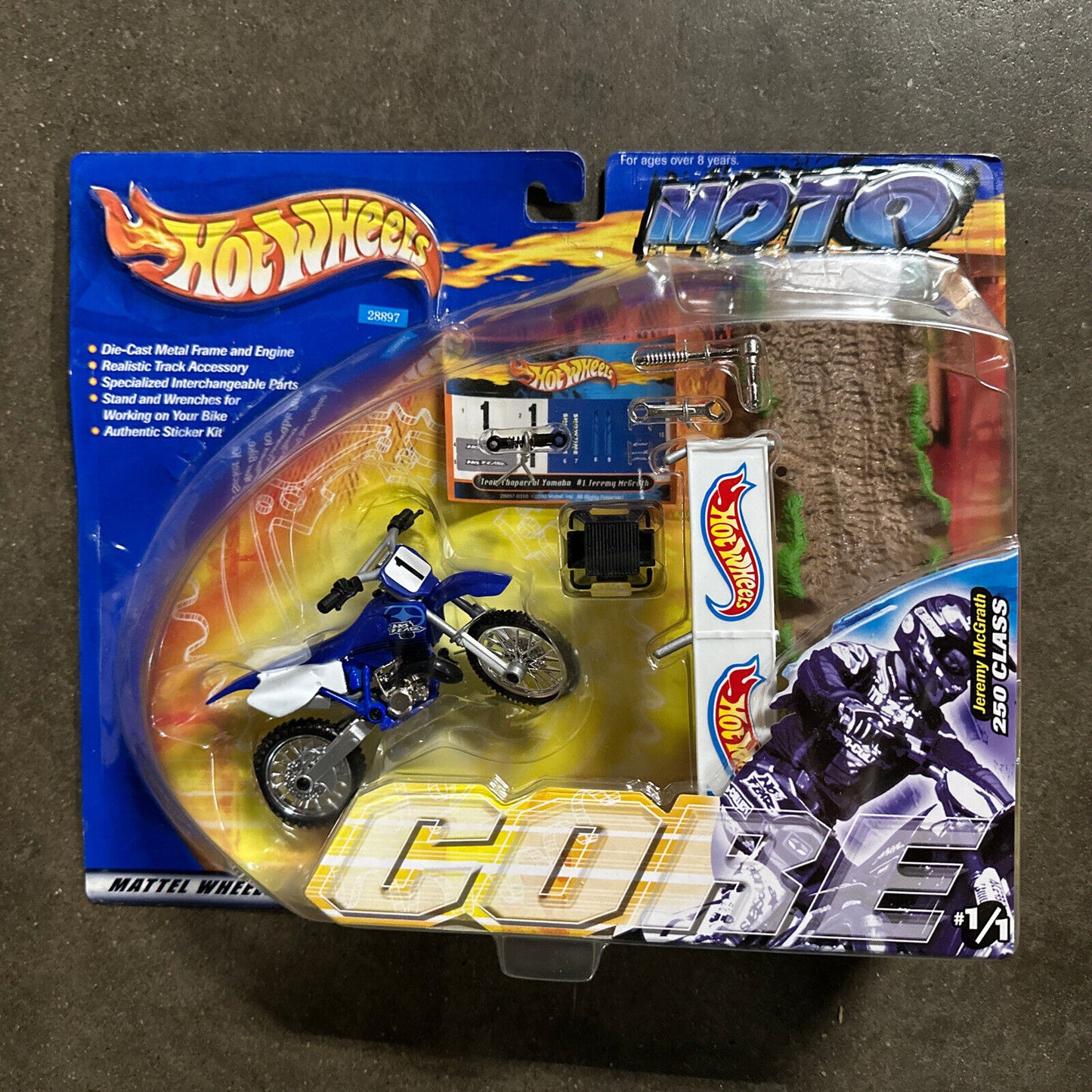 2000 Hot Wheels Moto Core JEREMY MCGRATH #1 250 CLASS #1/1 Interchangeable Parts