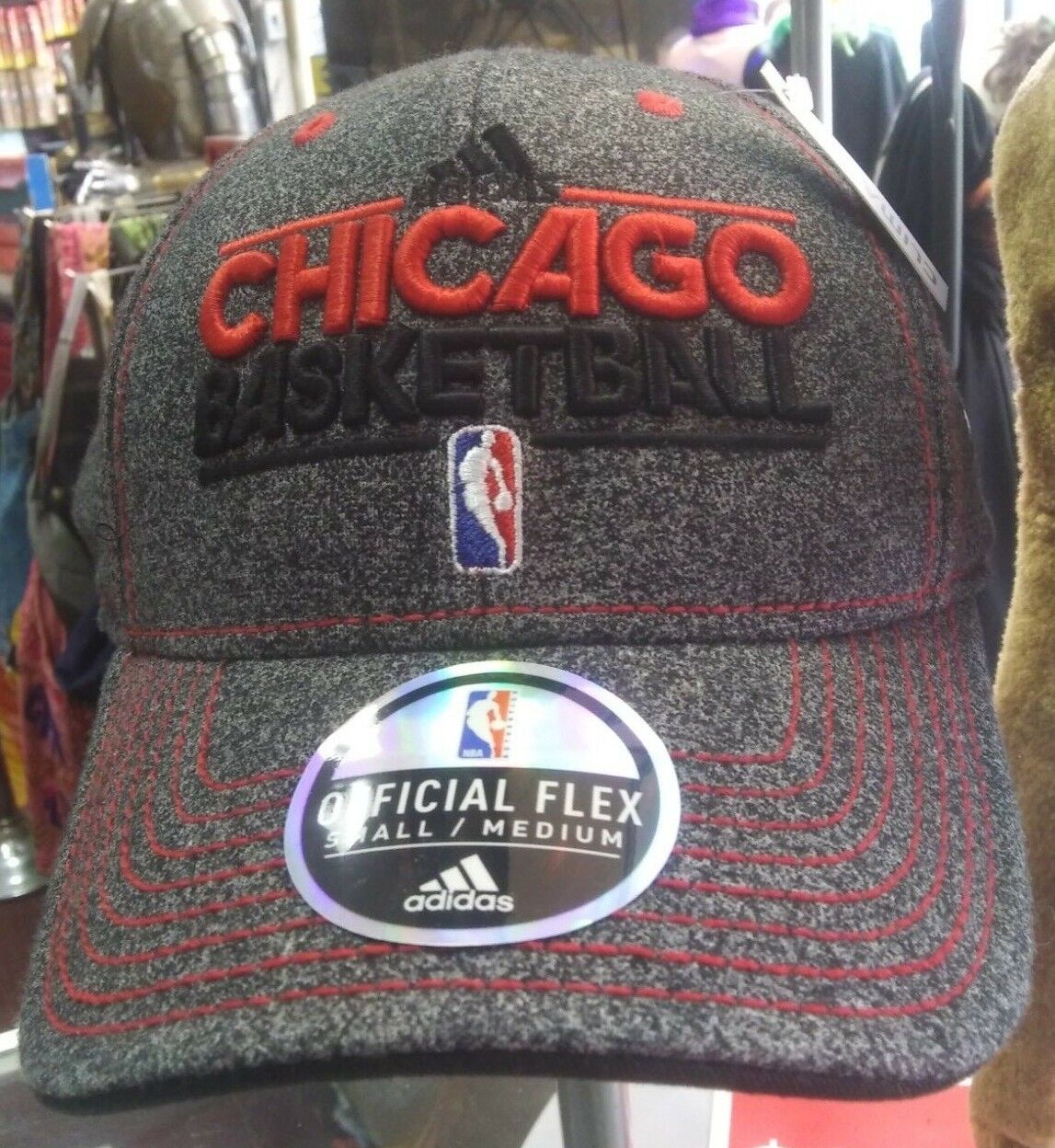 Chicago Bulls NBA Basketball Hat small/medium Flex Style by Adidas