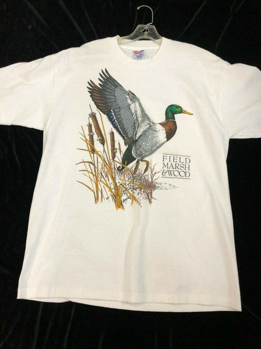 FIELD MARSH & WOOD T-SHIRT, LARGE size VINTAGE