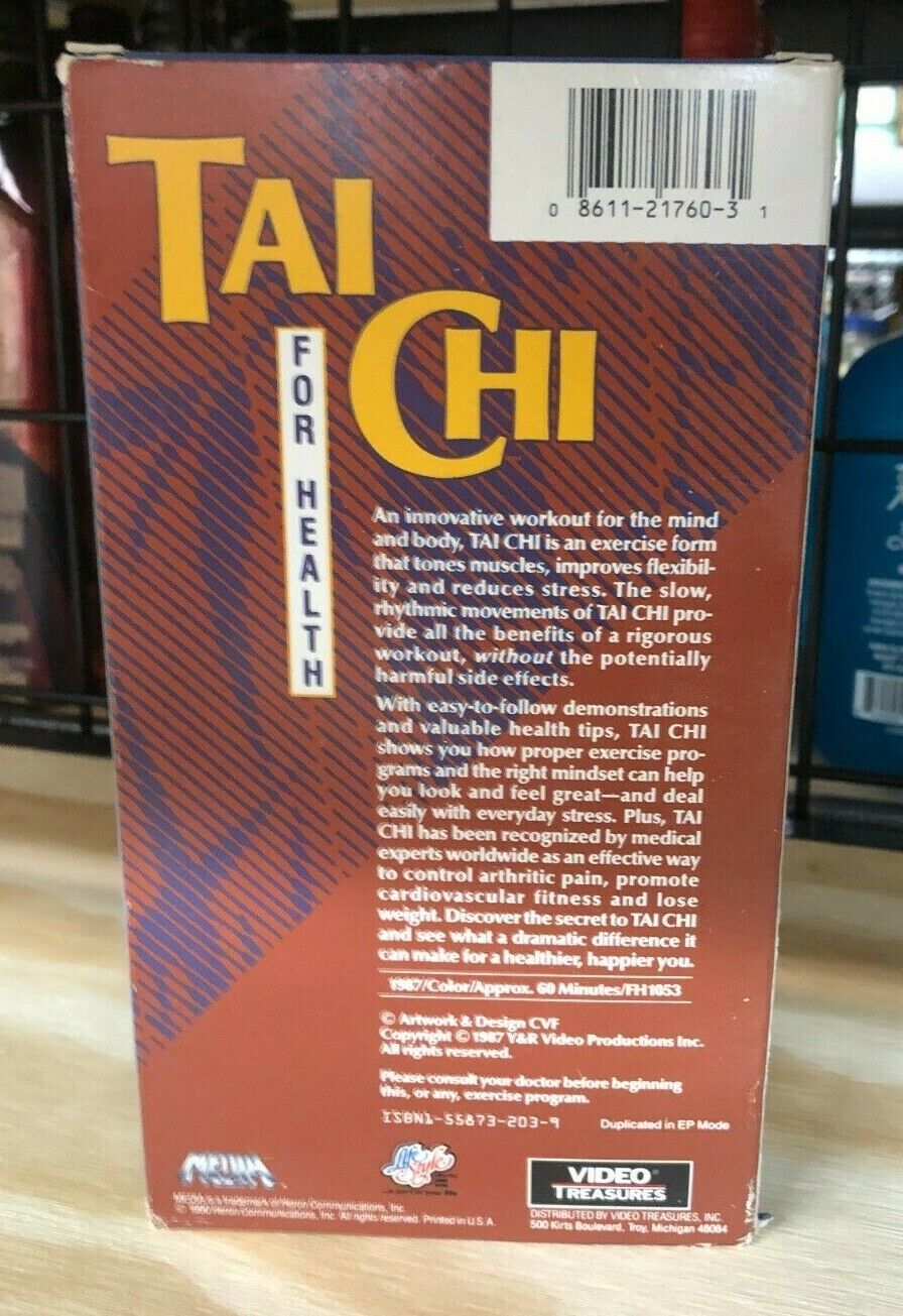 1990 MEDIA Video Treasures "Tai Chi For Health" Vintage VHS Martial Arts Legend