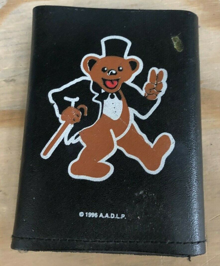 VINTAGE WALLET Tuxedo Grateful Dead Dancing Bear 1996 AADLP Classic Iron Hippy