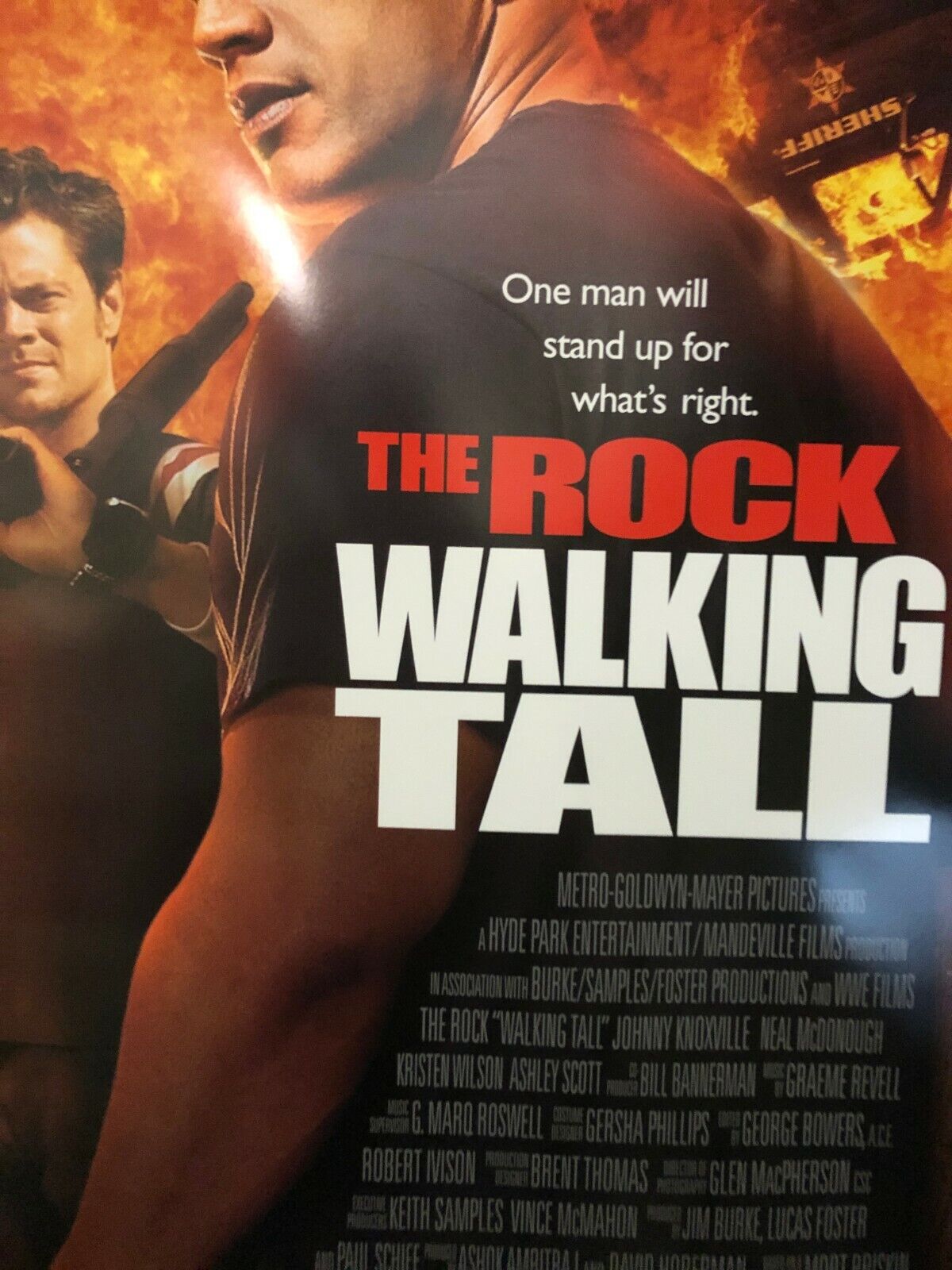 Walking Tall Original Movie Theater Promo Poster 2004 The Rock 27x40 One Sheet