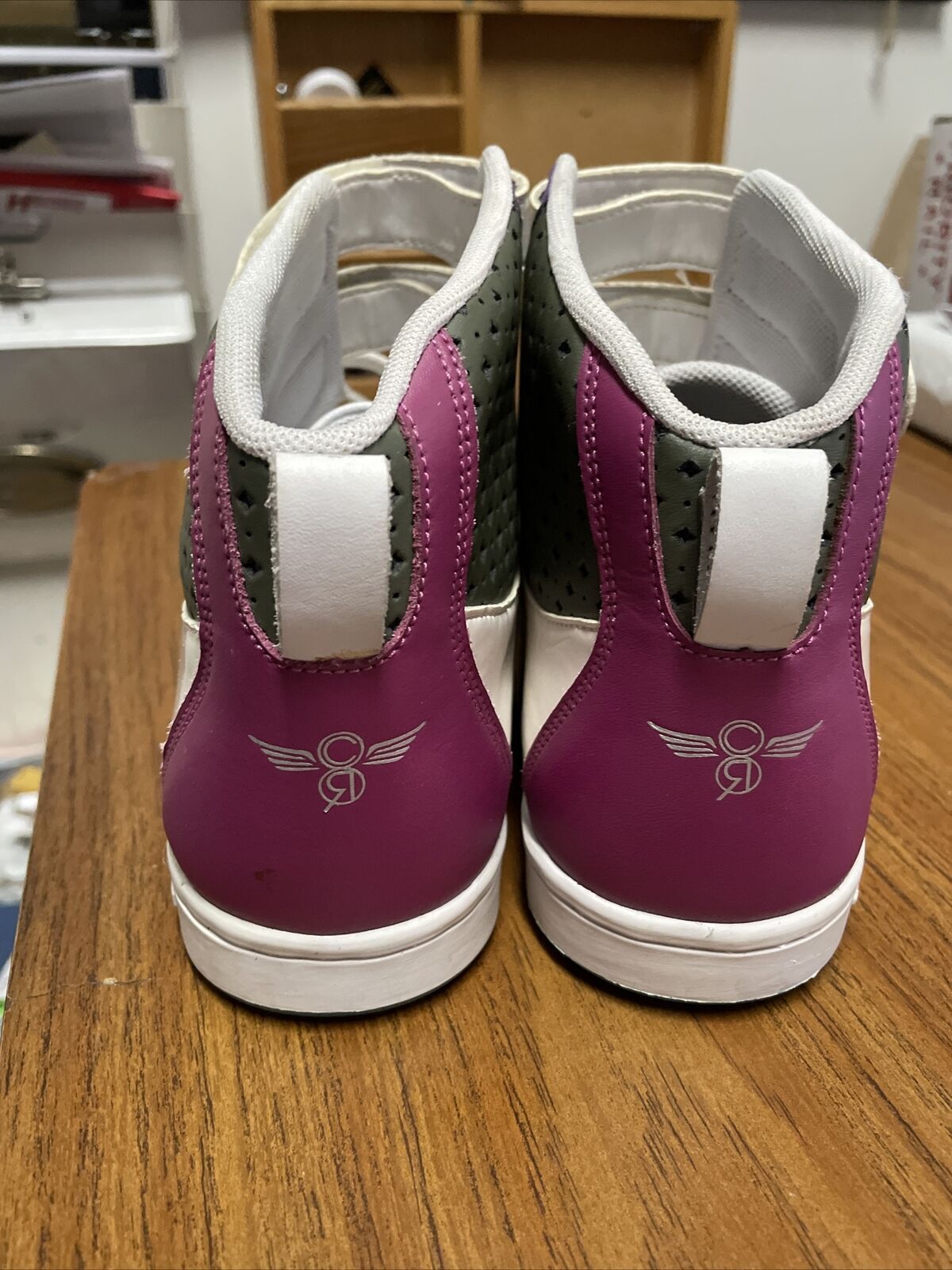 CREATIVE RECREATION Purple White Gold  Leather ATHLETIC W DICOCO sz 8.5