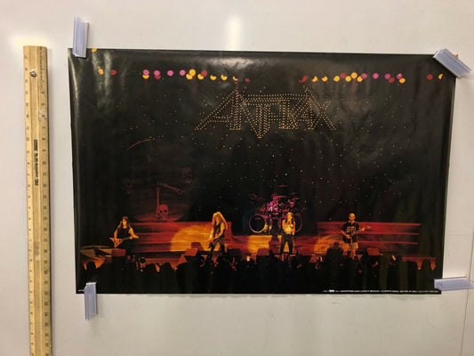 Anthrax 22x35 Persistence Of Time Music Poster 1990 Live On Stage