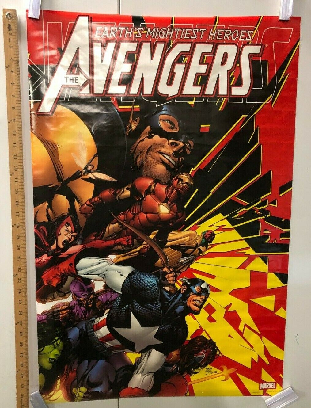 COMIC BOOK POSTER The Avengers "Earths Mightiest Heroes" Marvel 2004 Stan Lee