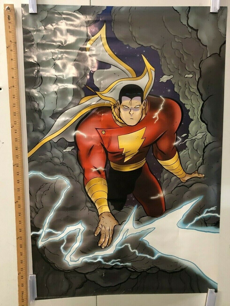 COMIC BOOK POSTER "Shazam" Superhero 2007 DC Comics art By Jeff Smith Classic