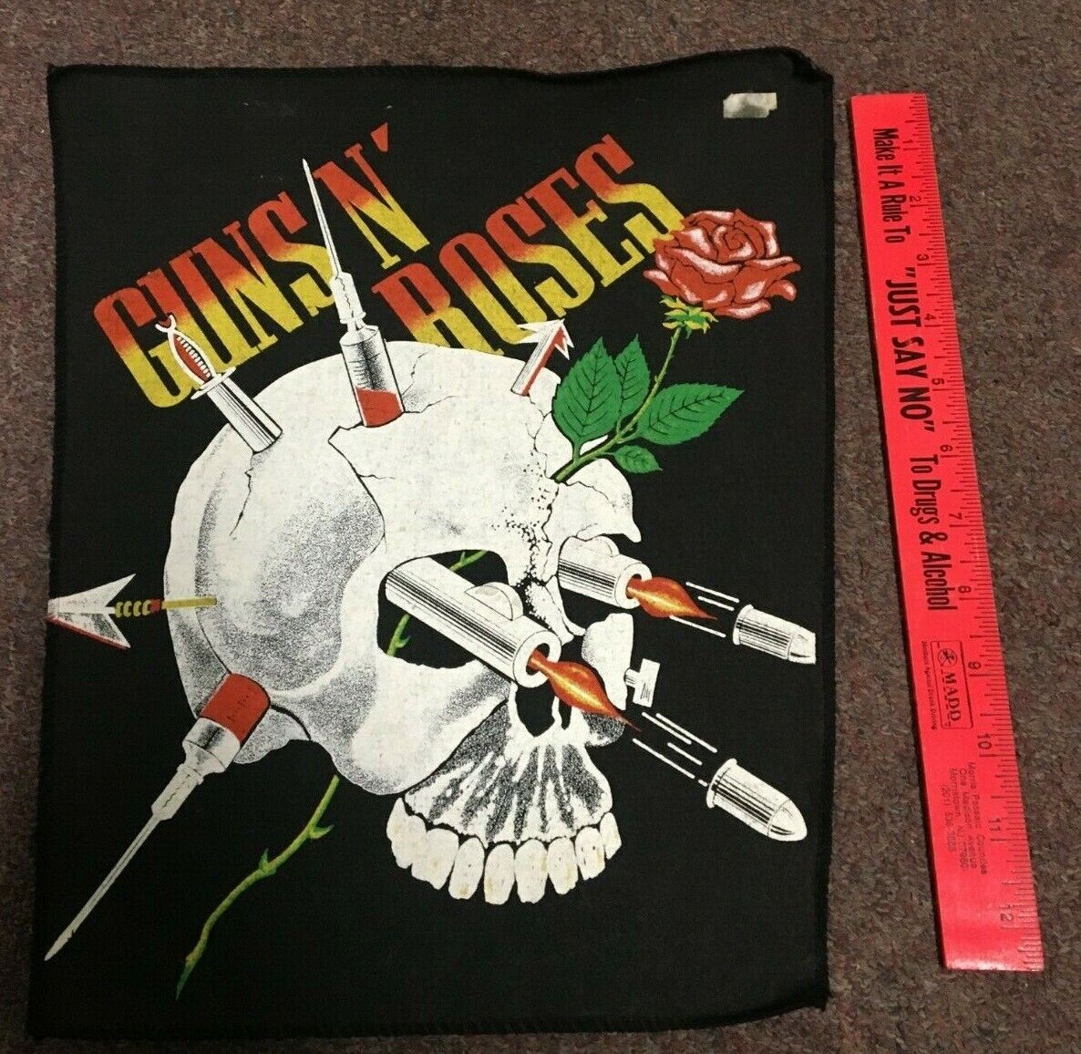 BACKPATCH VINTAGE Guns and Roses Skull Slash Axel Rose Welcome to the jungle DIY