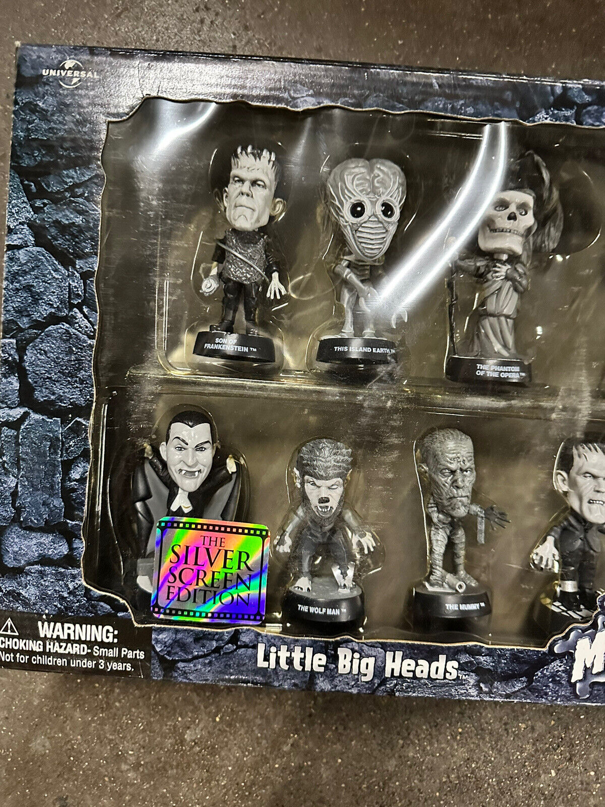 15 Sideshow Collectibles Universal Monsters Little Big Heads Silver Screen Set