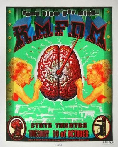 Emek - 1995 - KMFDM Concert Poster State Theatre - Detroit, MI 17" x 22"