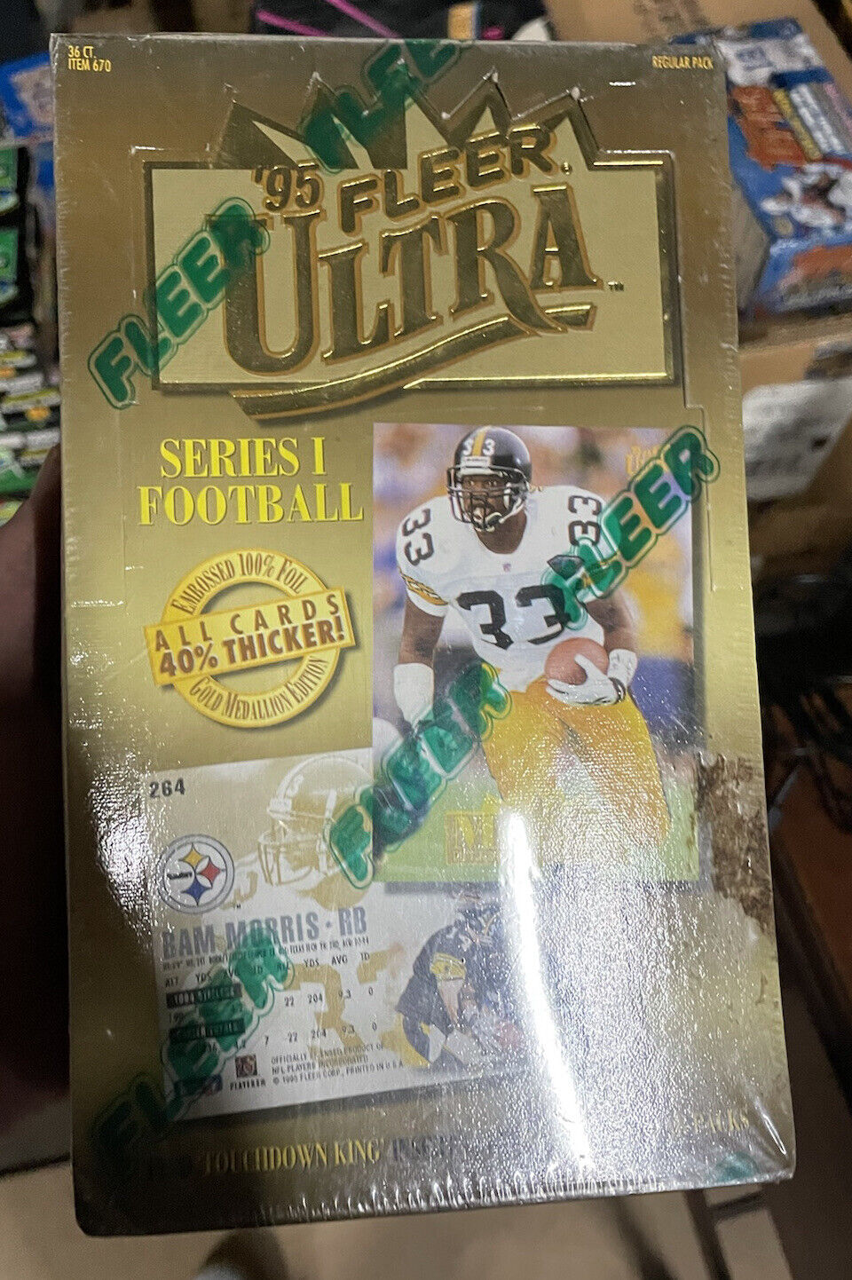 1995 Fleer Ultra Series 1 - 36 Packs - Football - Sealed Box Warren Sapp Stewart