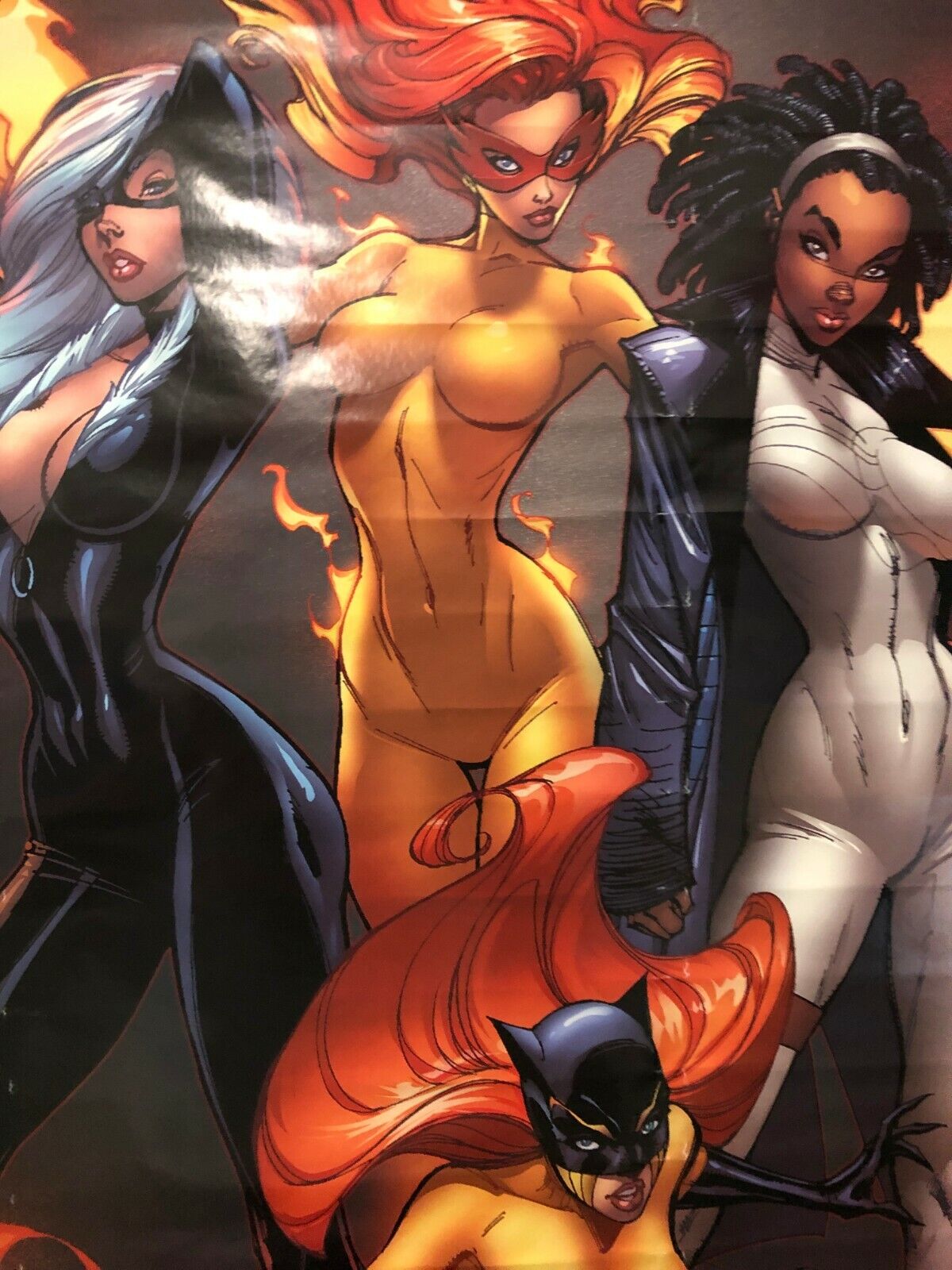 COMIC BOOK POSTER Marvel Divas 2009 Black Cat Hellcat Firestar Photon