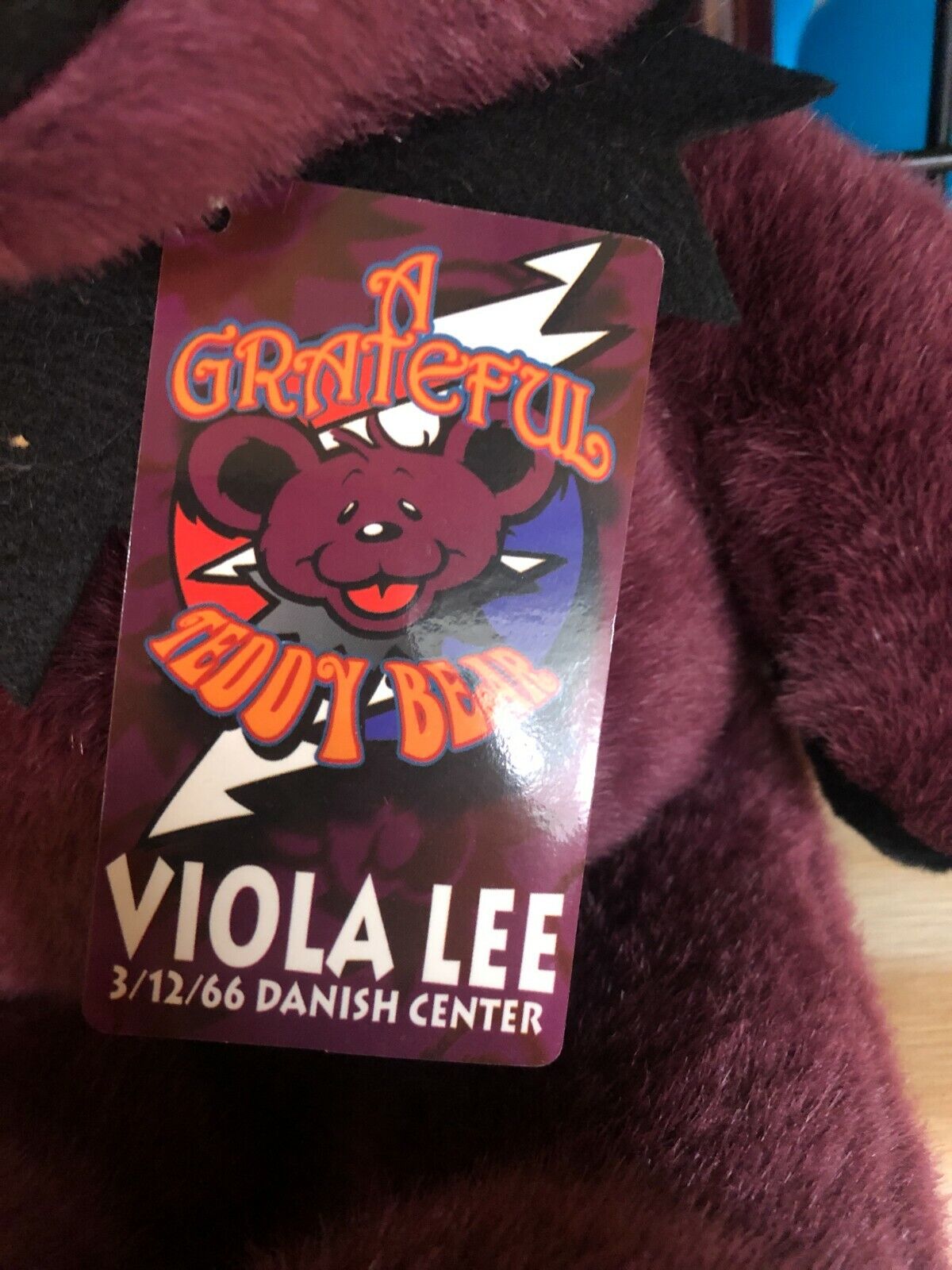 A Grateful Teddy Bear "Viola Lee" (3/12/66 Danish Center) Purple Legendary Jams