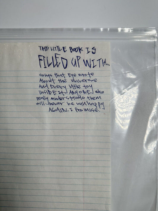 EYEDEA ARCHIVE Handwritten Poetry Lyrics "Never be unhappy again" With COA