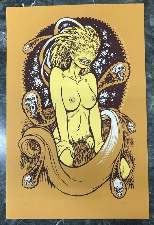 Dwitt - 2007 - Yellow Naked Alien Woman In Space Orange Background