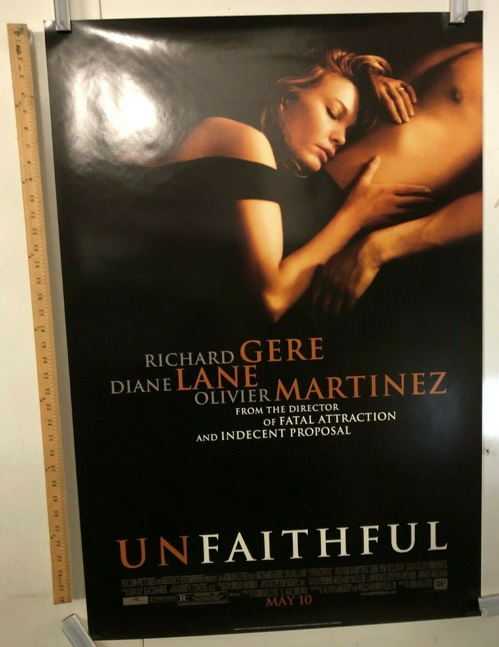 "Unfaithful" Original Movie Theater Promo Poster Richard Gere Diane Lane