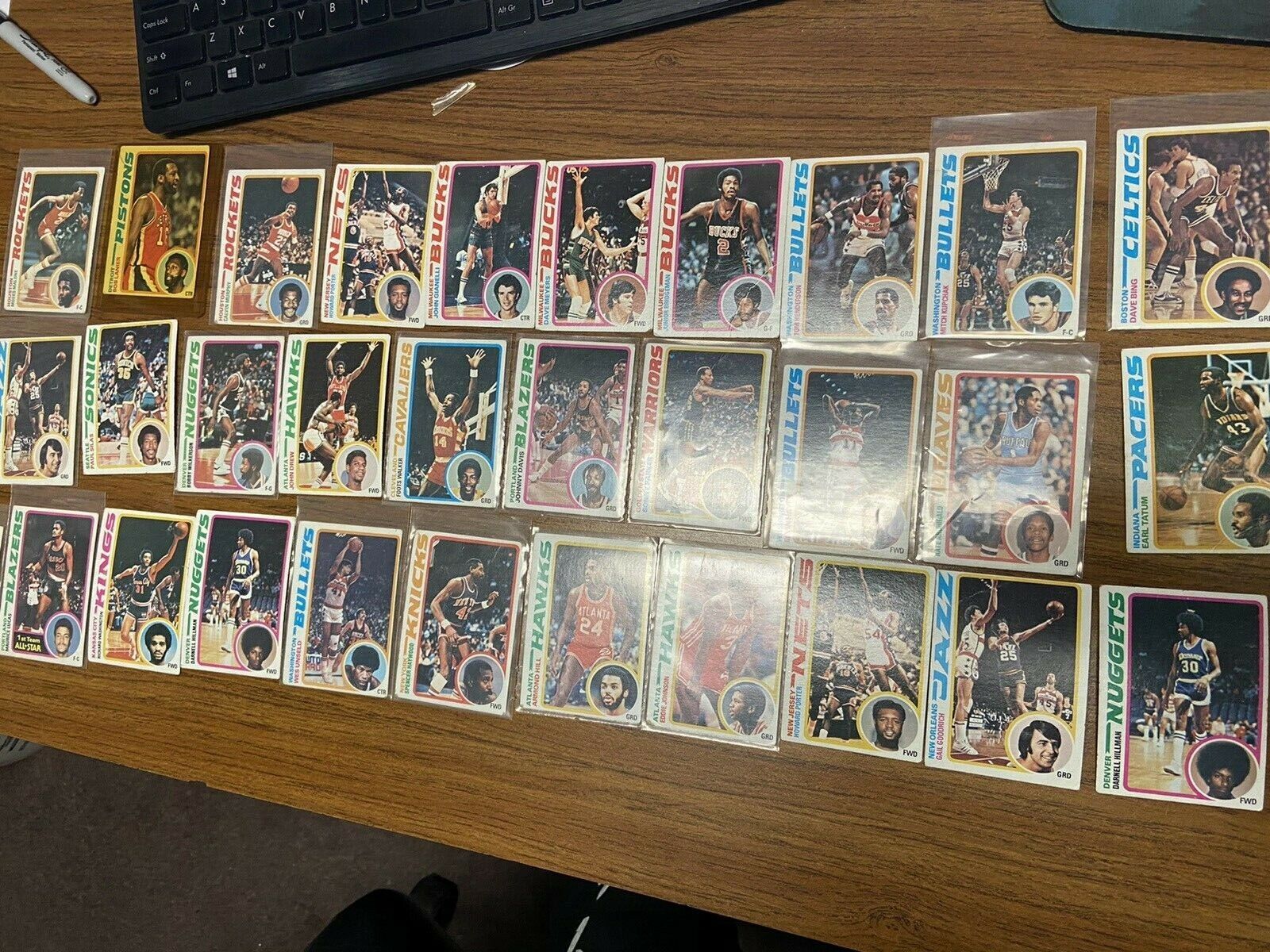 1978-1979 Topps Basketball  NBA Cards Lot 31 George Gervin Moses Malone Lanier