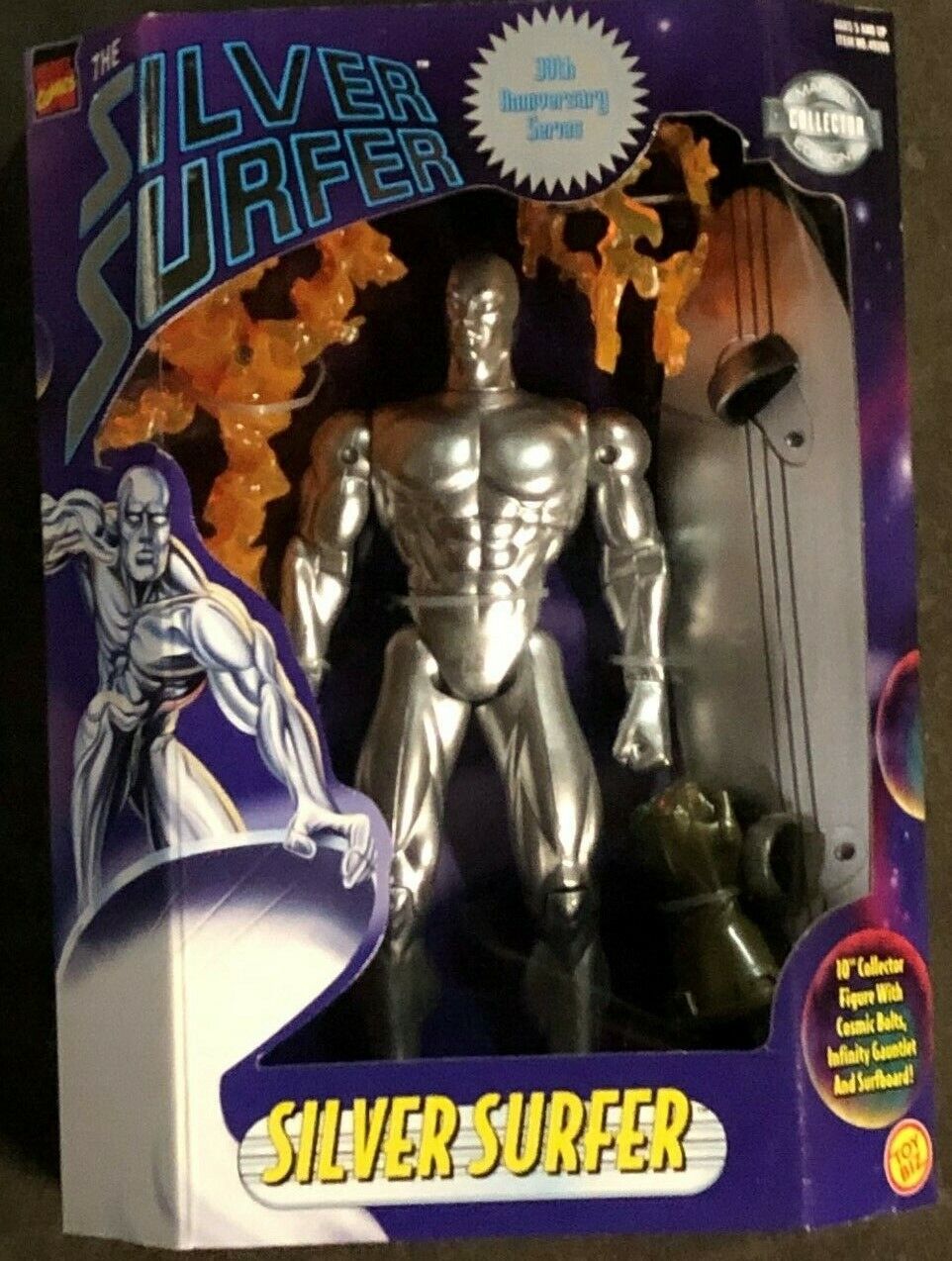 Fantastic Four SILVER SURFER Deluxe 10" Figure Marvel Toy Biz Infinity Gauntlet