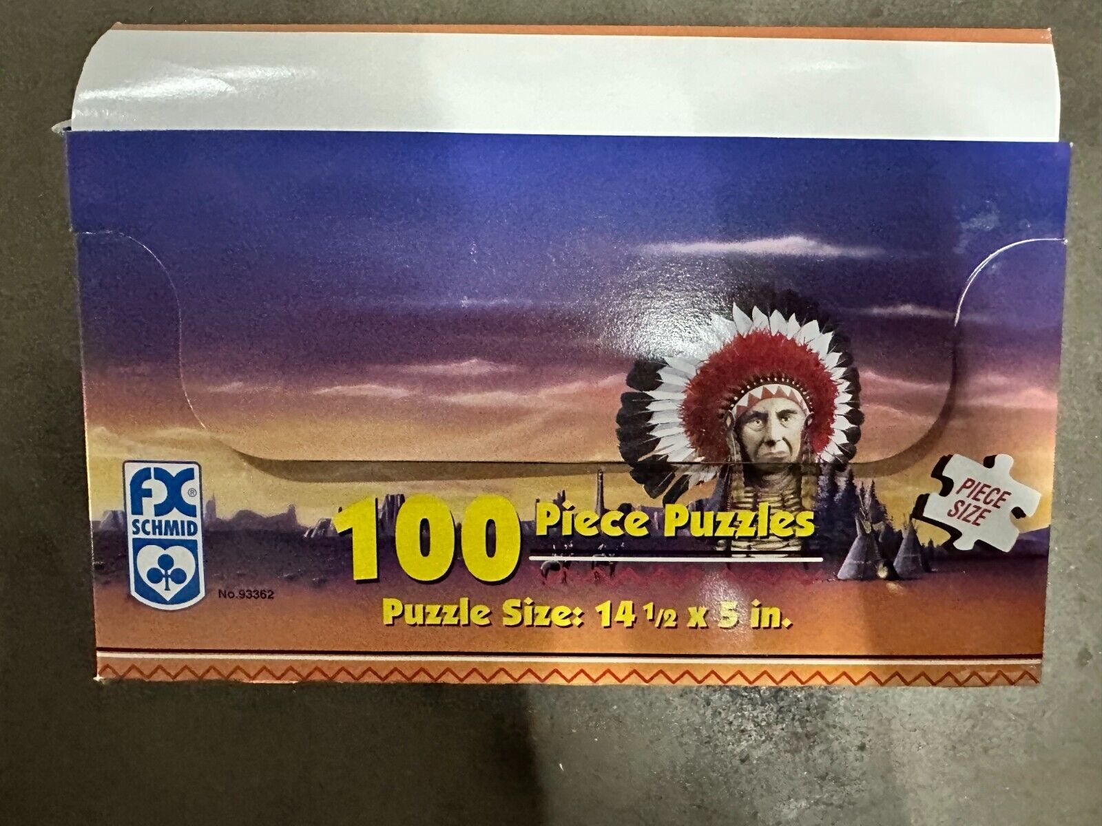 BOX OF 4 Native Americans 100 Piece Puzzles FX Schmid History 1996 Cherokee