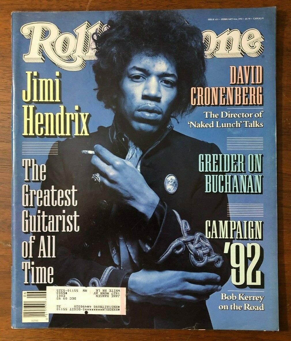 1990's Rolling Stone Magazine Jimi Hendrix Campaign '92 David Cronenberg Rock