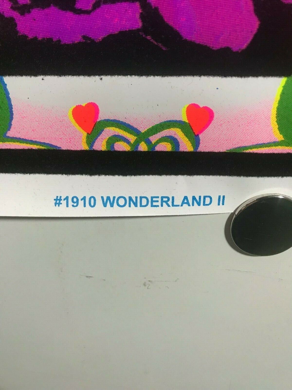 Wonderland II 1910 Blacklight Poster 23 x 35 NOS Alice Cheshire Cat Trippy 