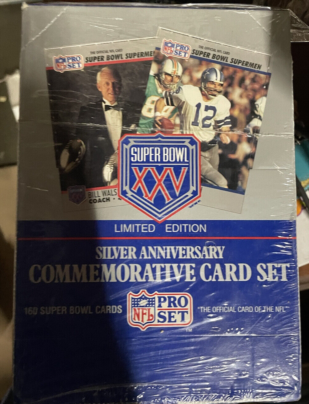 🔥Pro Set Super Bowl 25 Limited Edition Silver Anniversary Card Set (Sealed)🔥