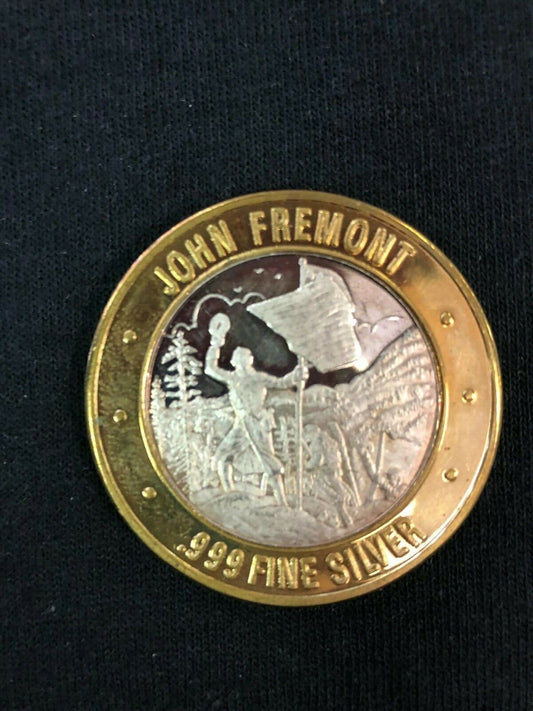 $10 .999 PURE SILVER CASINO STRIKE - JOHN FREMONT - EXPLORERS OFTHE AMERICAN NEW