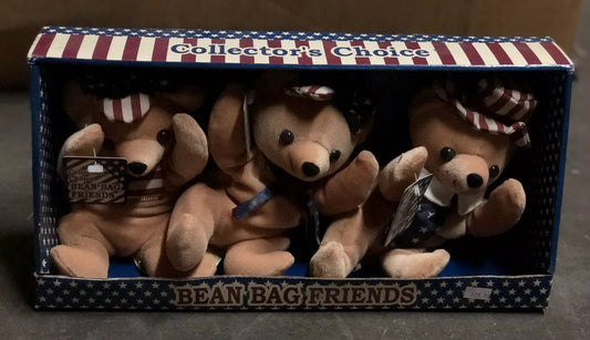 DanDee Collectors Choice Bears Bean Bag Friends Lot of 3 Patriotic Plushies