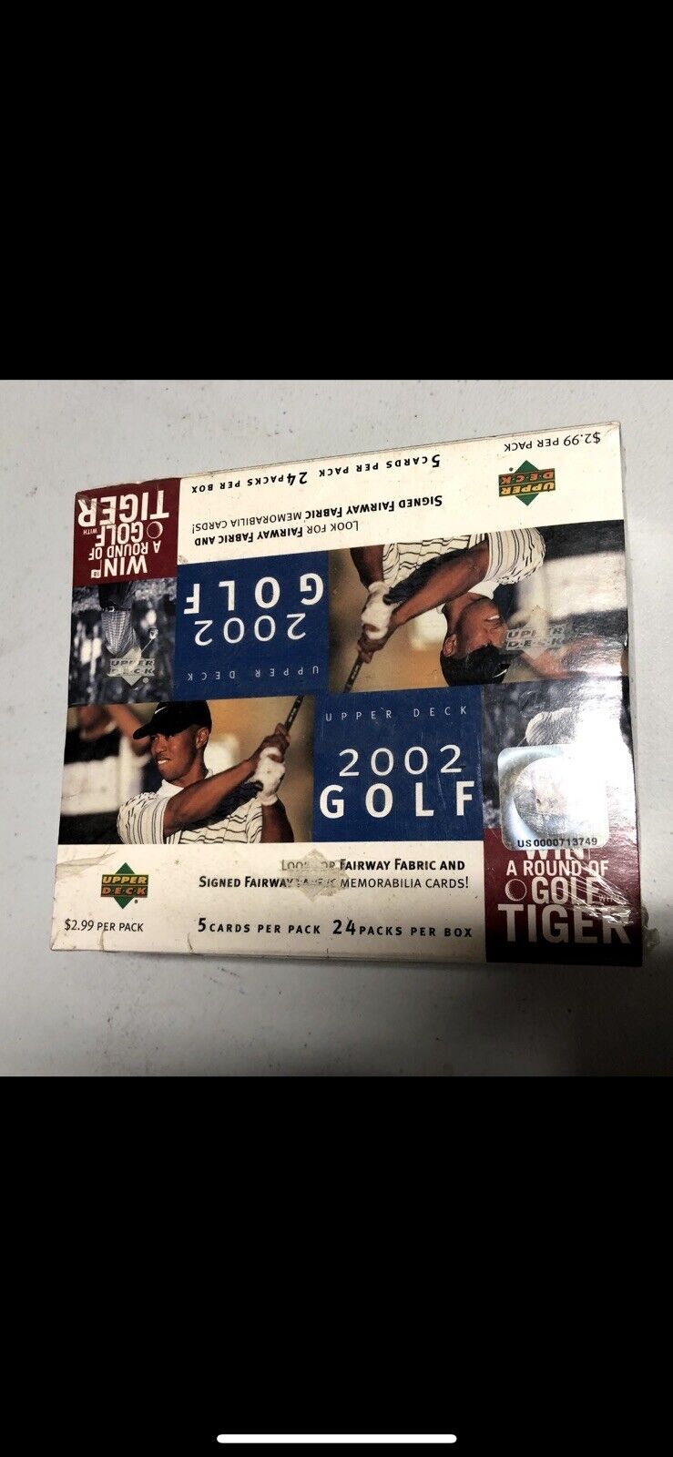 2002 Upper Deck Golf Hobby Box factory sealed Tiger Woods Mickelson, Howell rc