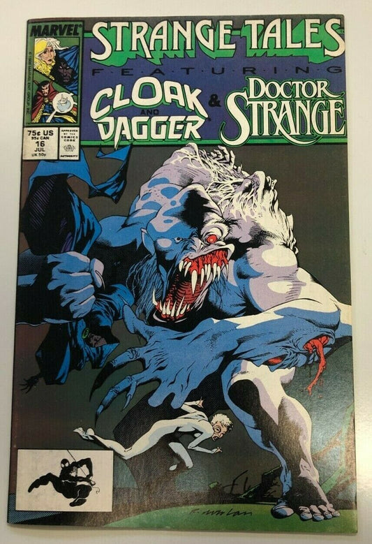 COMIC BOOK Marvel Comics Strange Tales W/ Doctor Strange 1988 #16 Cloak & Dagger