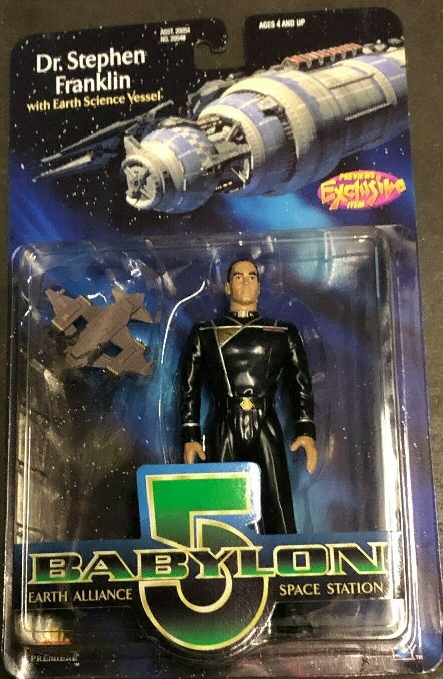 Babylon 5 Dr. Stephen Franklin Action Figure NIB Fresh With Earth Science Vessel