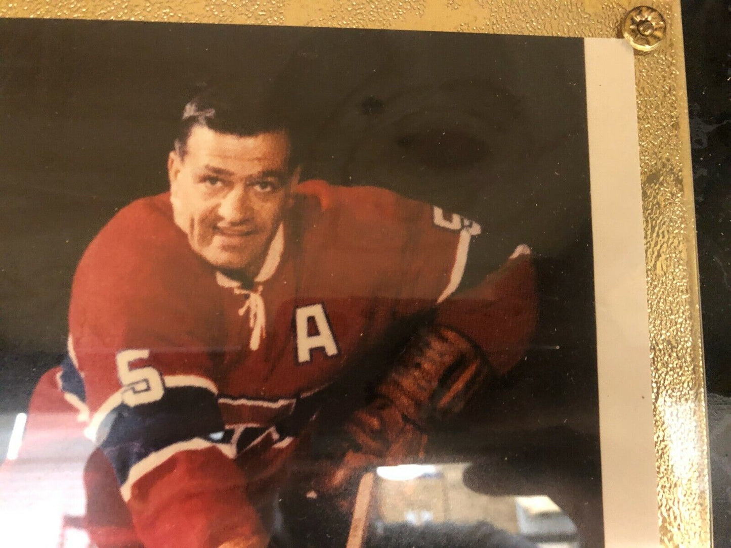 Boom Boom Geoffrion Signed Plaque W/ COA All UItimate Team RW Canadiens NHL 