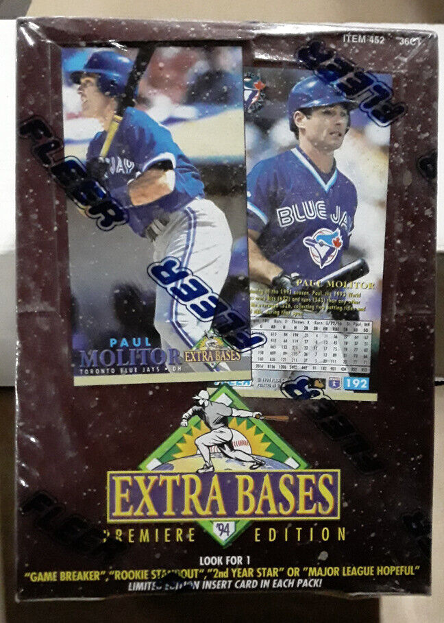 1994 Fleer EXTRA BASES Premiere Edition BASEBALL Full Box Sealed RARE VINTAGE