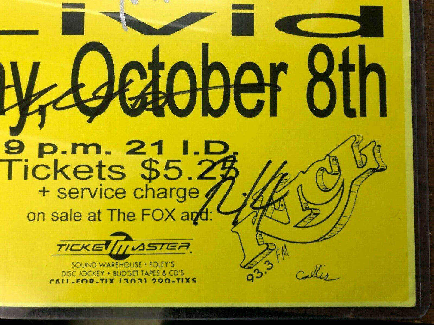 Autographed Music Poster 311 W/ Livid Signed By Band And Artist @ FOX Theater