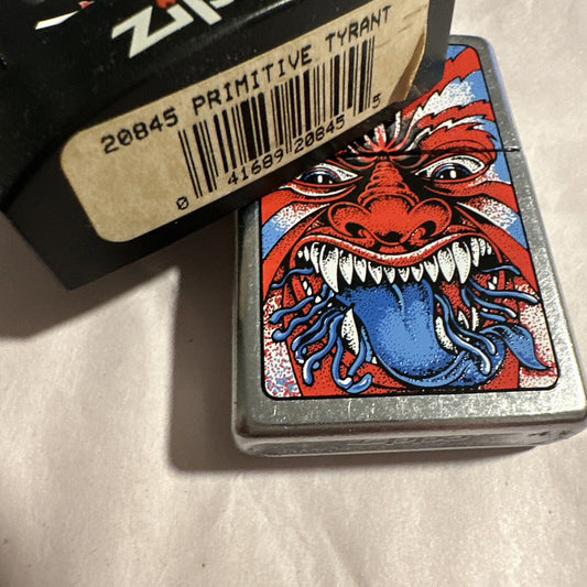 Zippo 2005 Primitive Tyrant Printed Lighter - Street Chrome Finish Unstruck